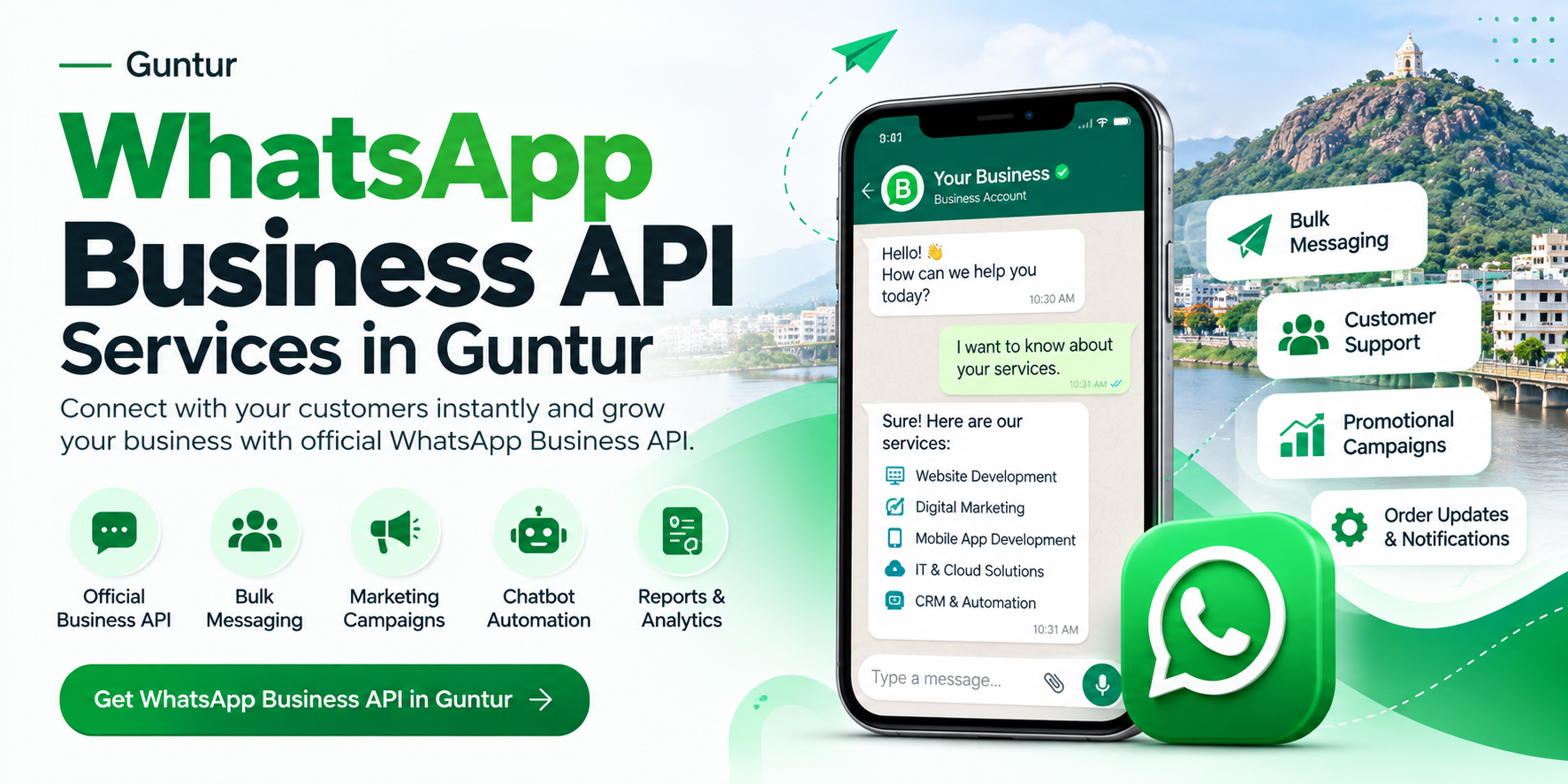 WhatsApp Business API services in Guntur - Royal IT Park